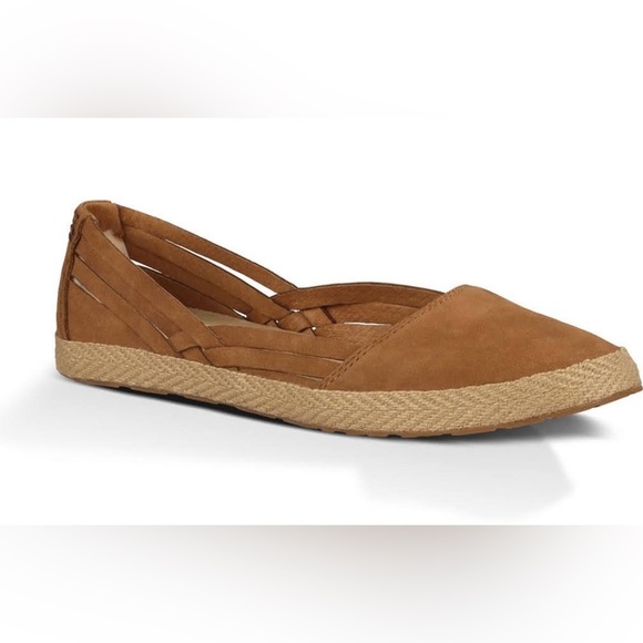 UGG Shoes - Uggs Cicily Chestnut Espadrille slip-on nubuck flat